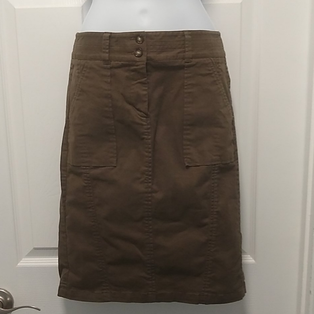 Army Green LOFT Skirt
